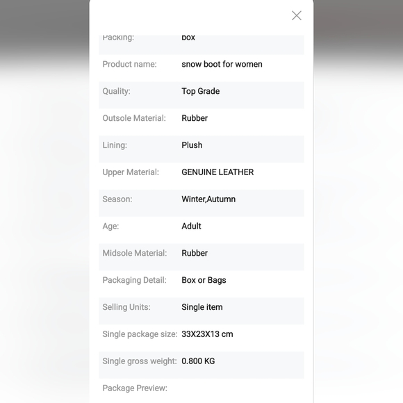 Brand new OUTDOOR Genuine upper Leather Winter boots, Beige Size 37 - Picture 9 of 9